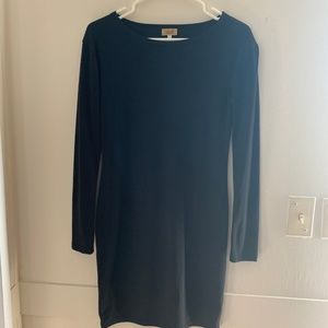 Piko Black Long Sleeve Dress